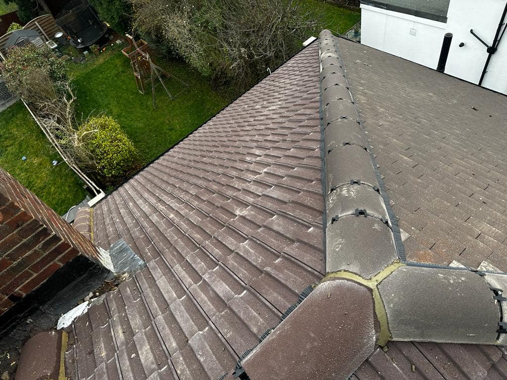 Professional roofers working on a property in London - KS Roof Master