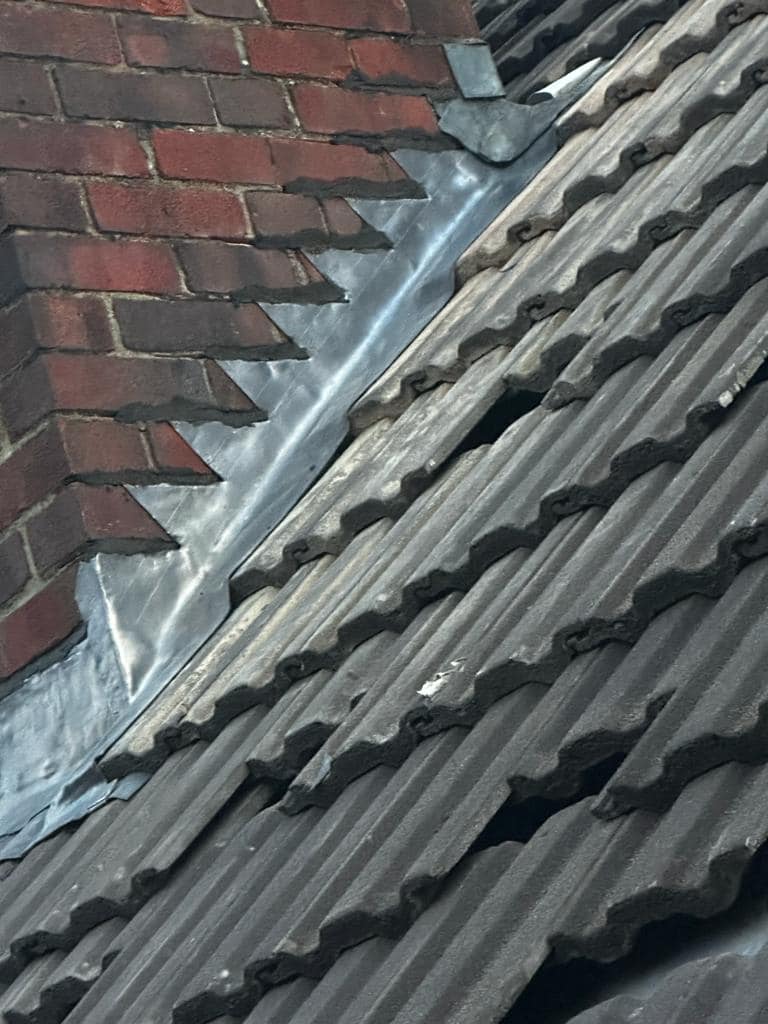 Professional roofers working on a property in London - KS Roof Master
