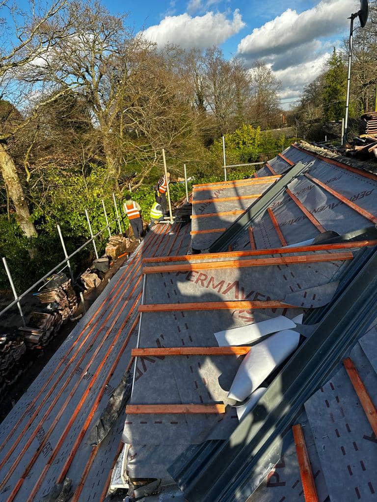 Slate roof restoration in Greenwich
