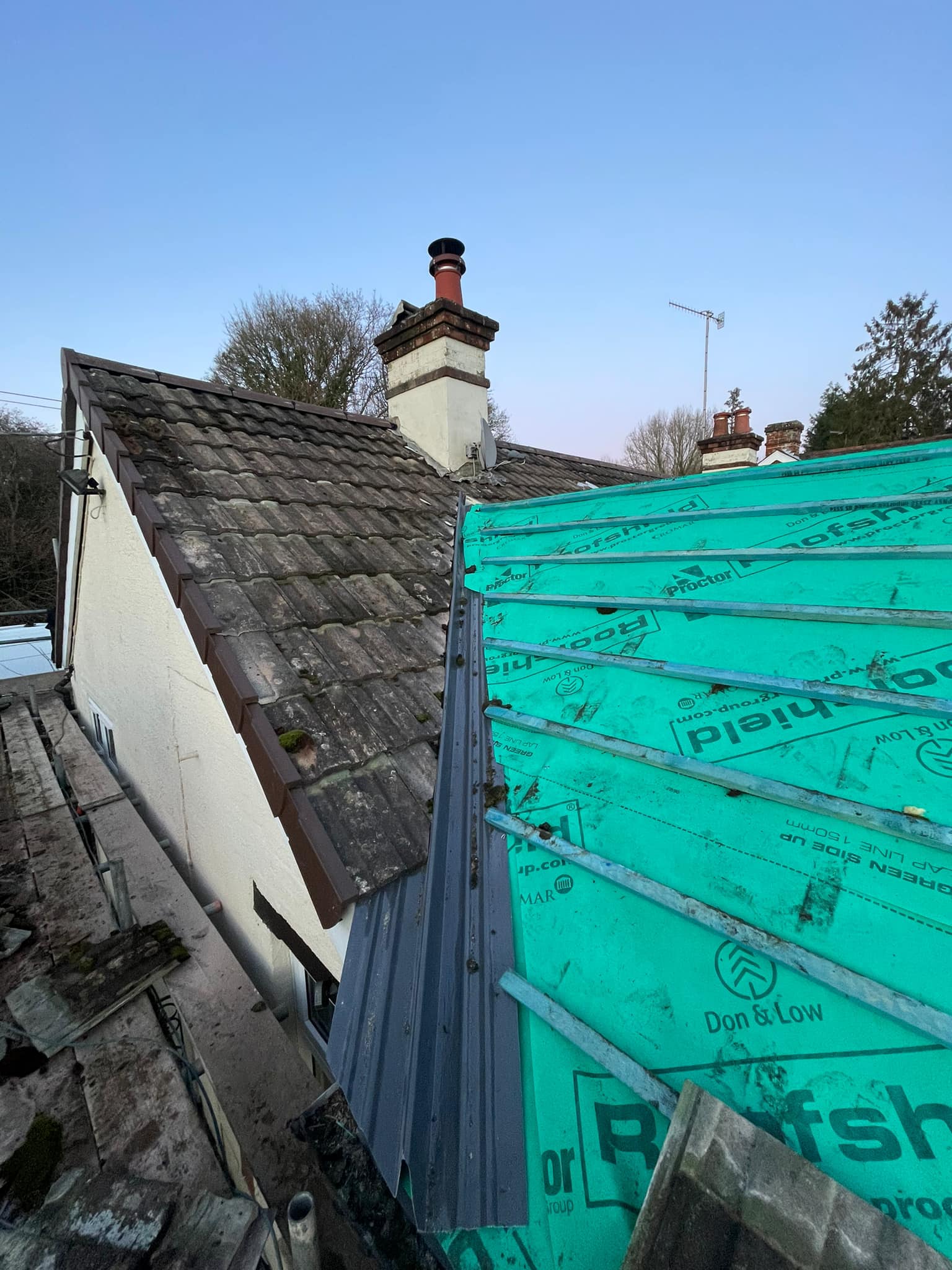 GRP fibreglass roof in Peckham