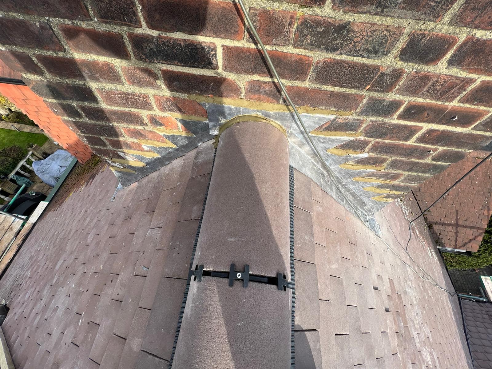 Professional roofers working on a property in London - KS Roof Master