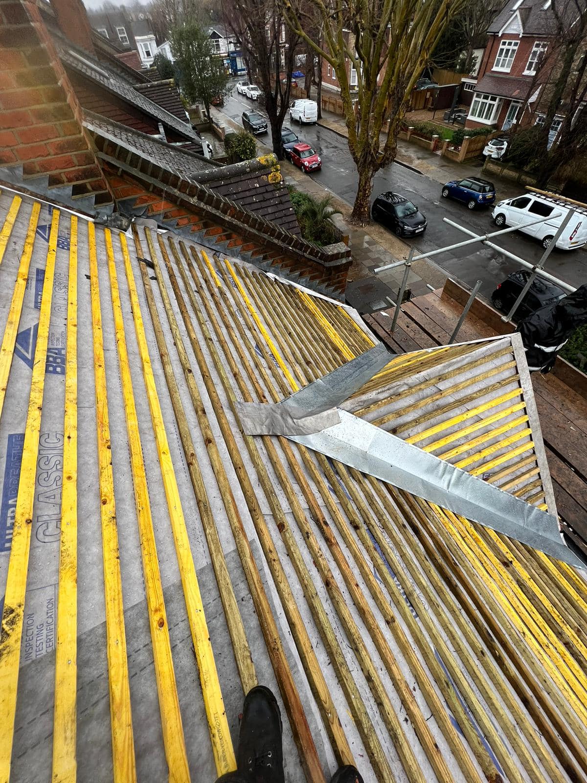 Slate roof restoration in Greenwich