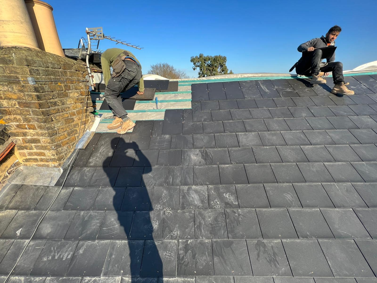 Slate roof restoration in Greenwich