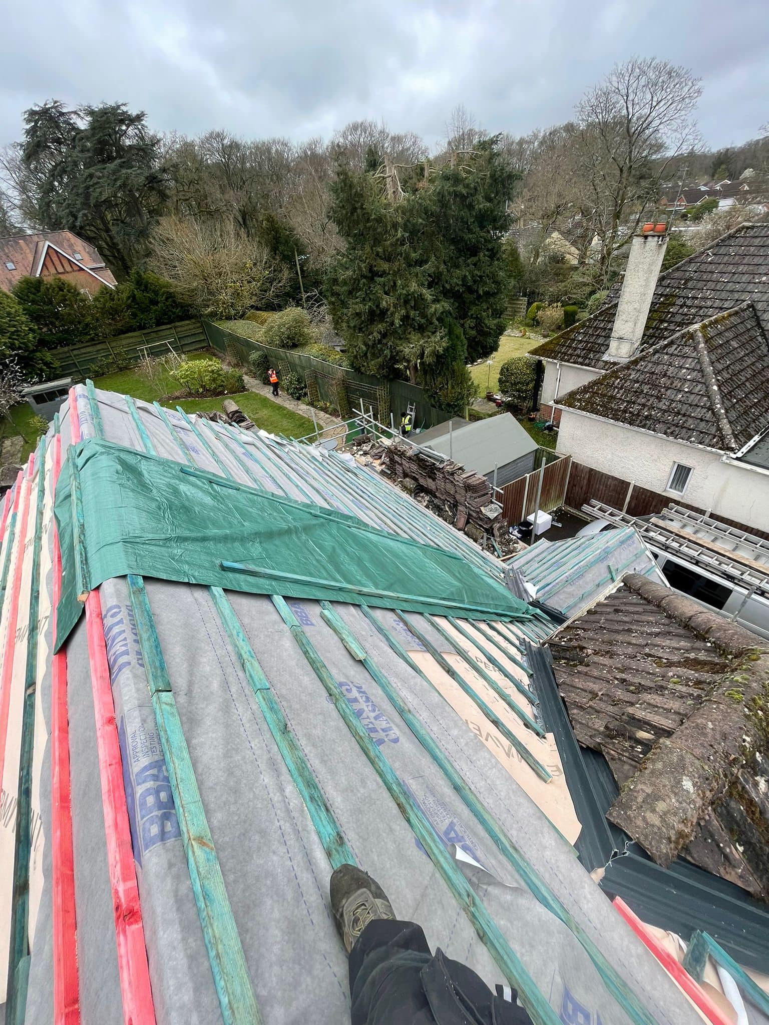 Storm damage repair in Battersea