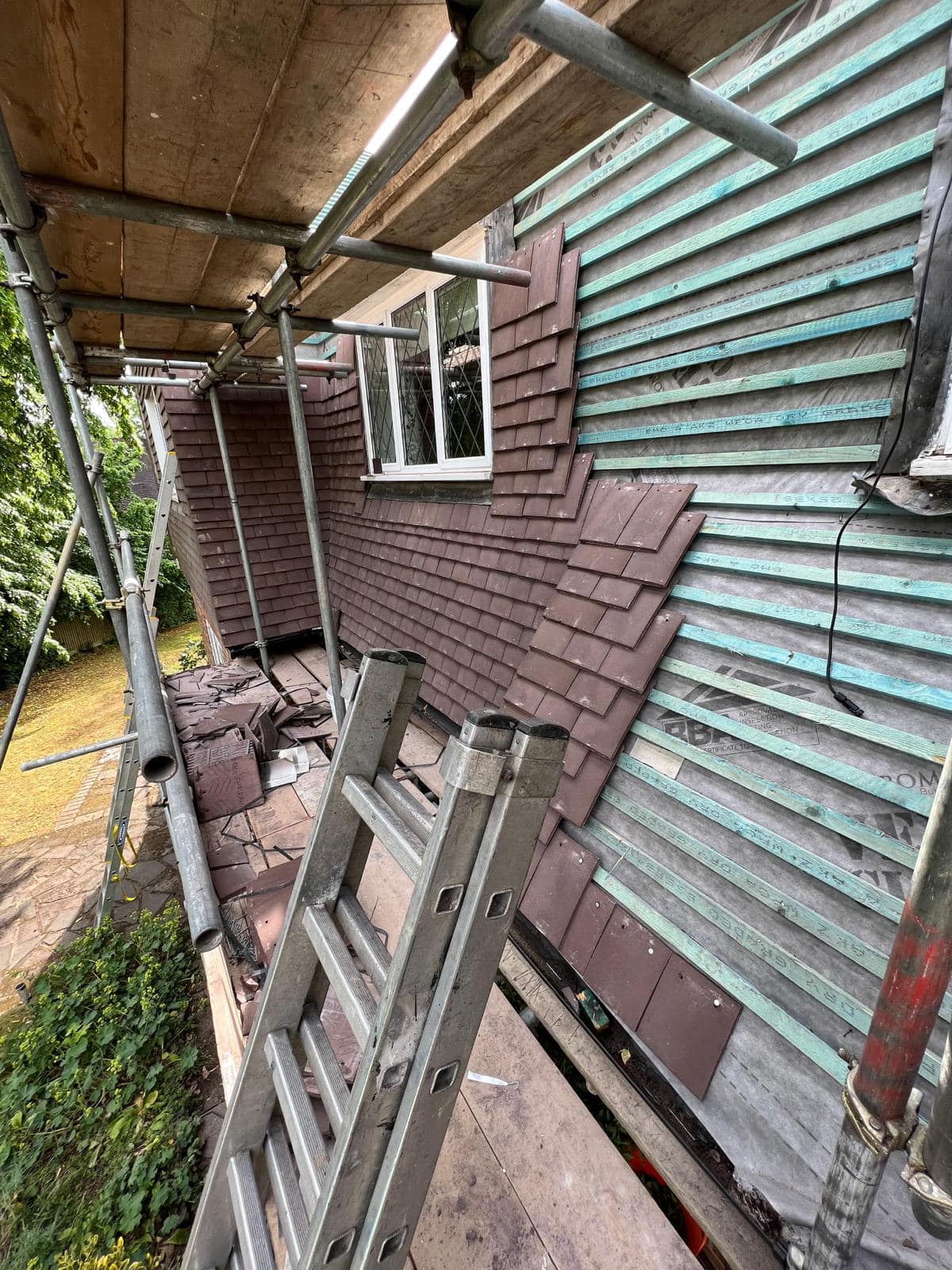 Slate roof restoration in Greenwich