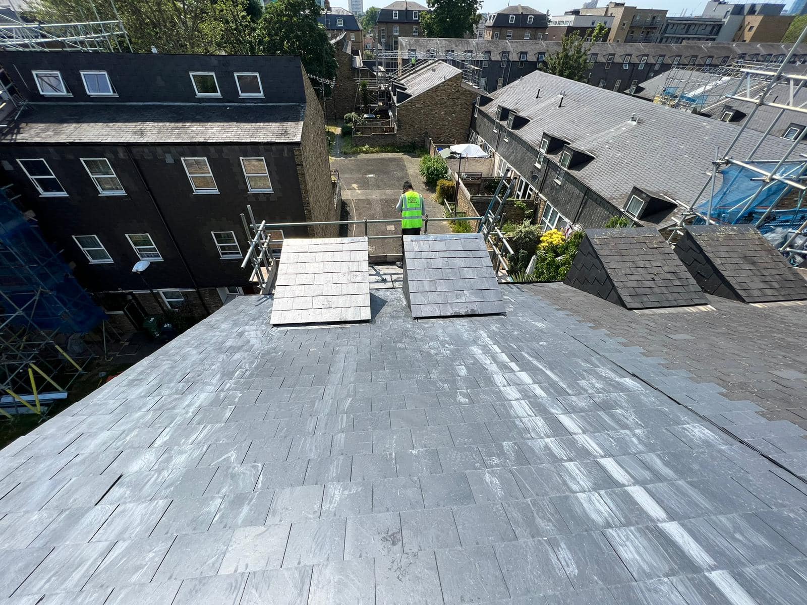 Slate roof restoration in Greenwich