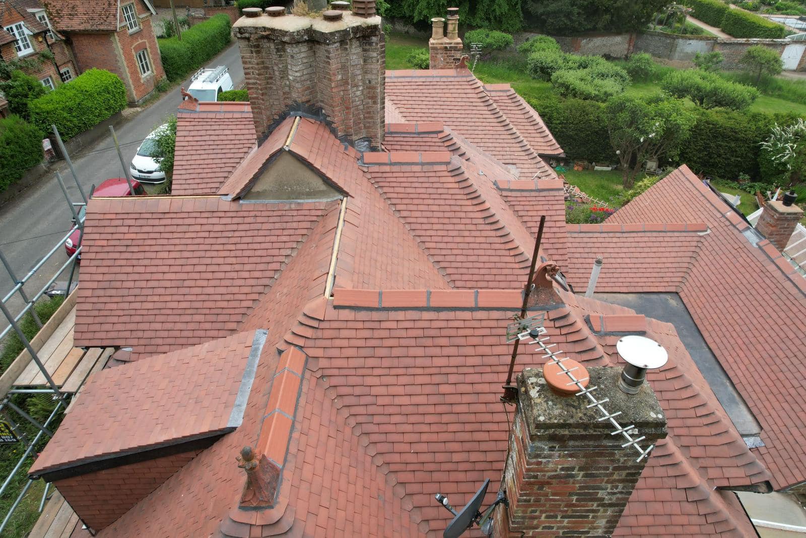 Professional roofers working on a property in London - KS Roof Master