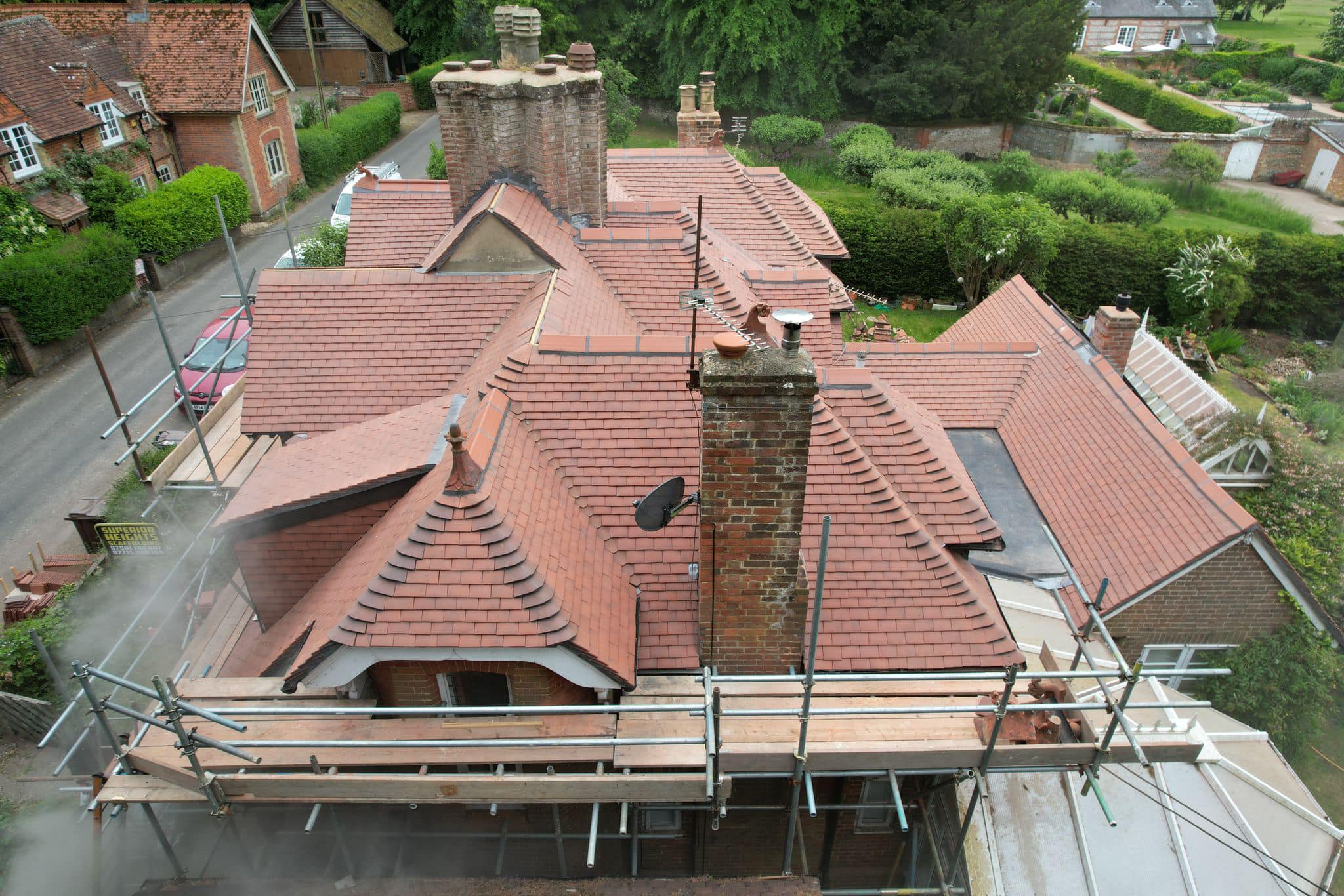 Professional roofers working on a property in London - KS Roof Master