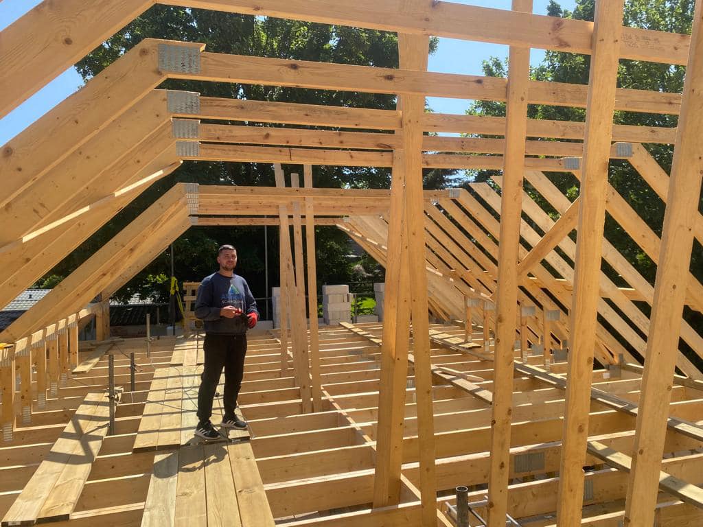 Professional roofers working on a property in London - KS Roof Master