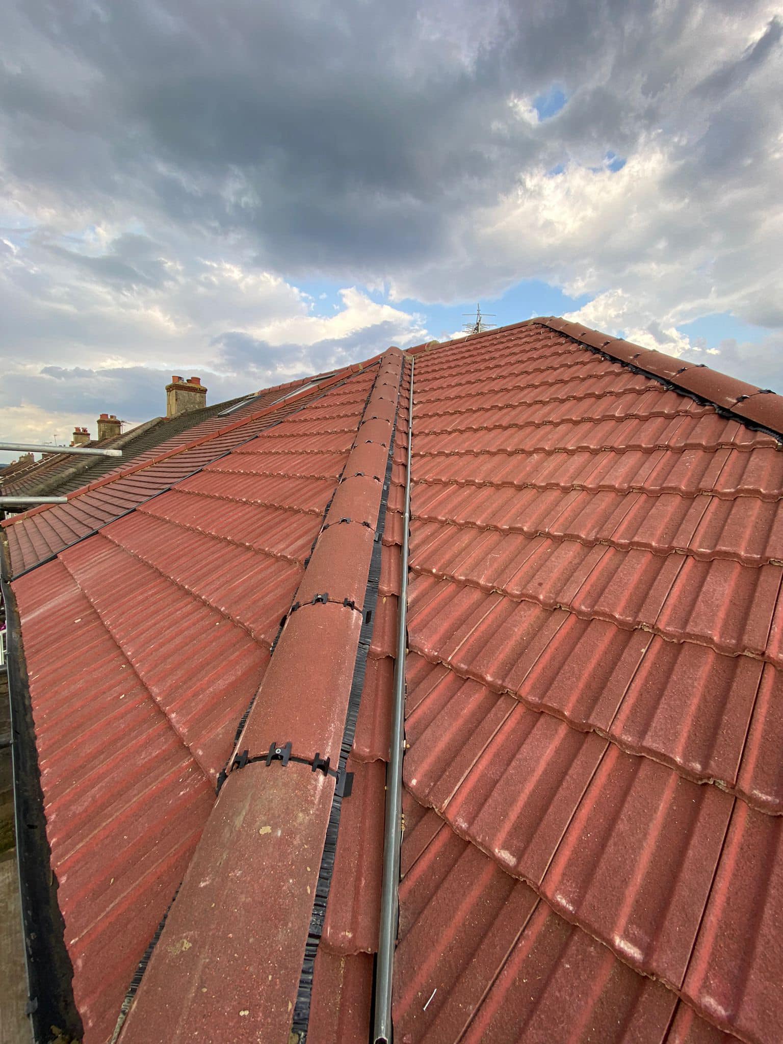 Professional roofers working on a property in London - KS Roof Master