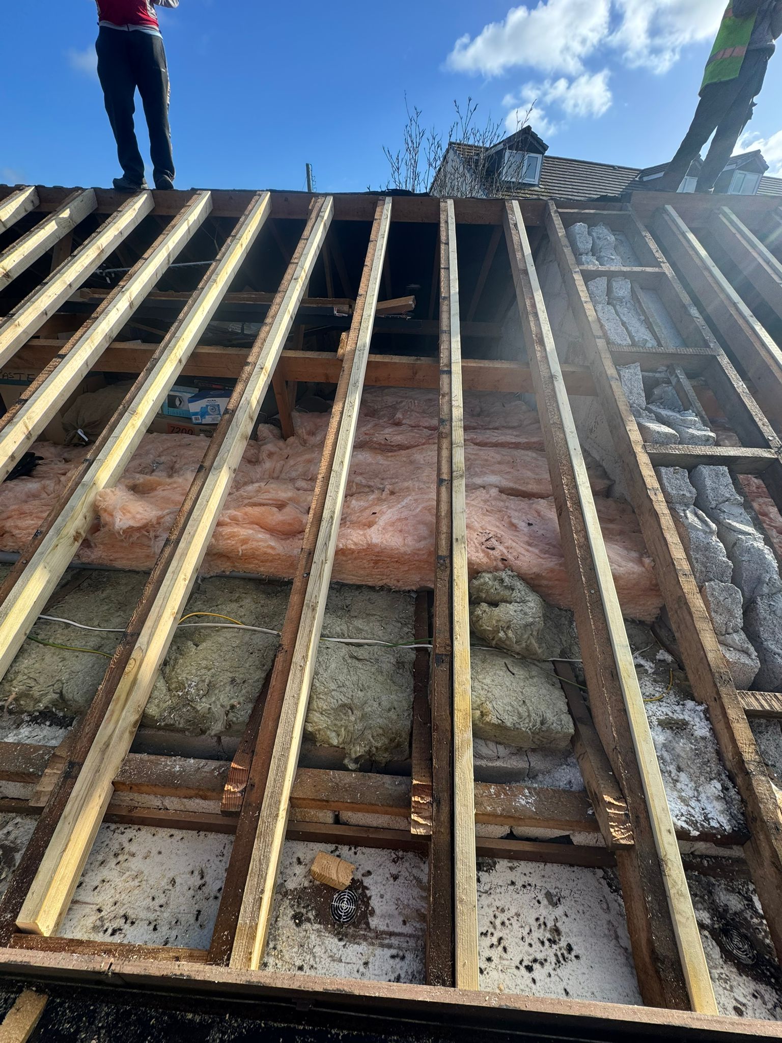 Professional roofers working on a property in London - KS Roof Master